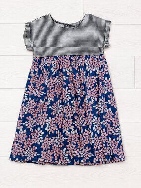 Tea Collection Striped Floral Dress Size 12